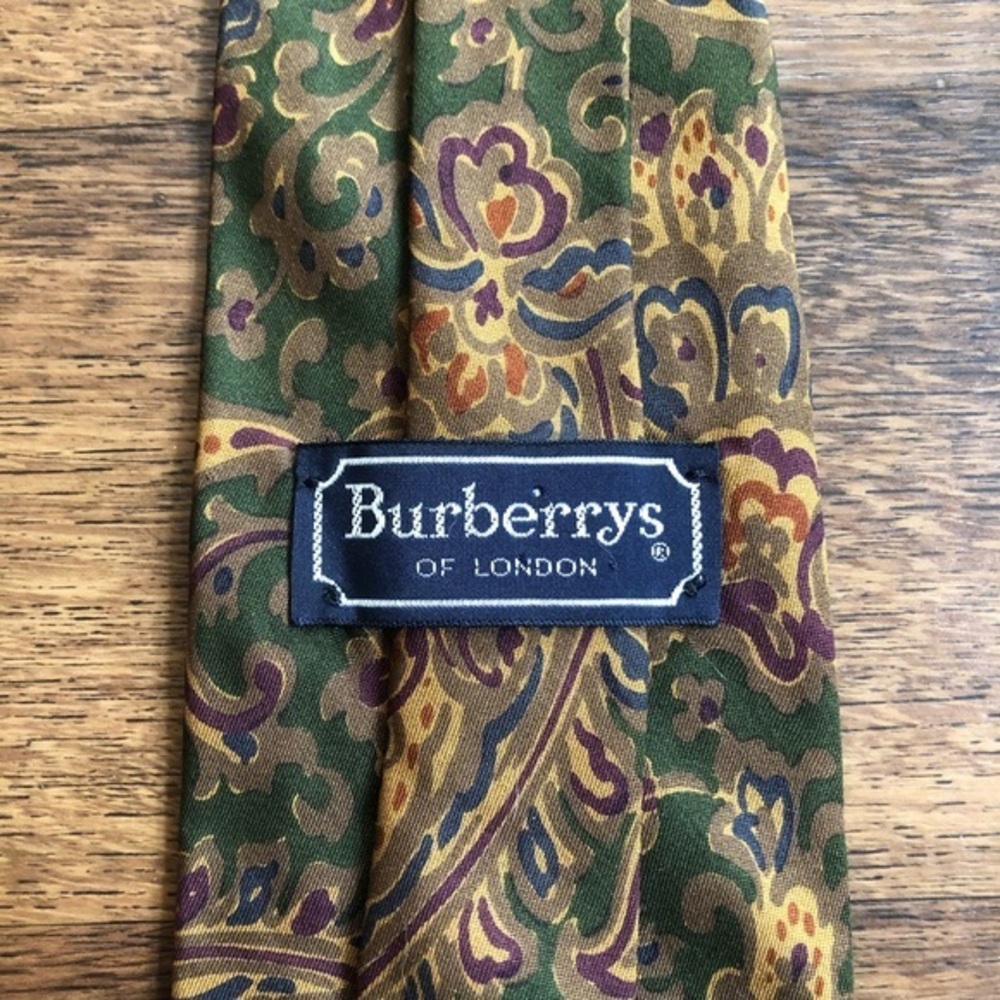 Burberry Green Floral Tie